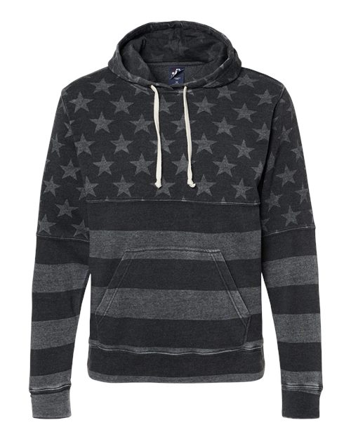 J. America 8871 - Black Stars & Stripes Triblend