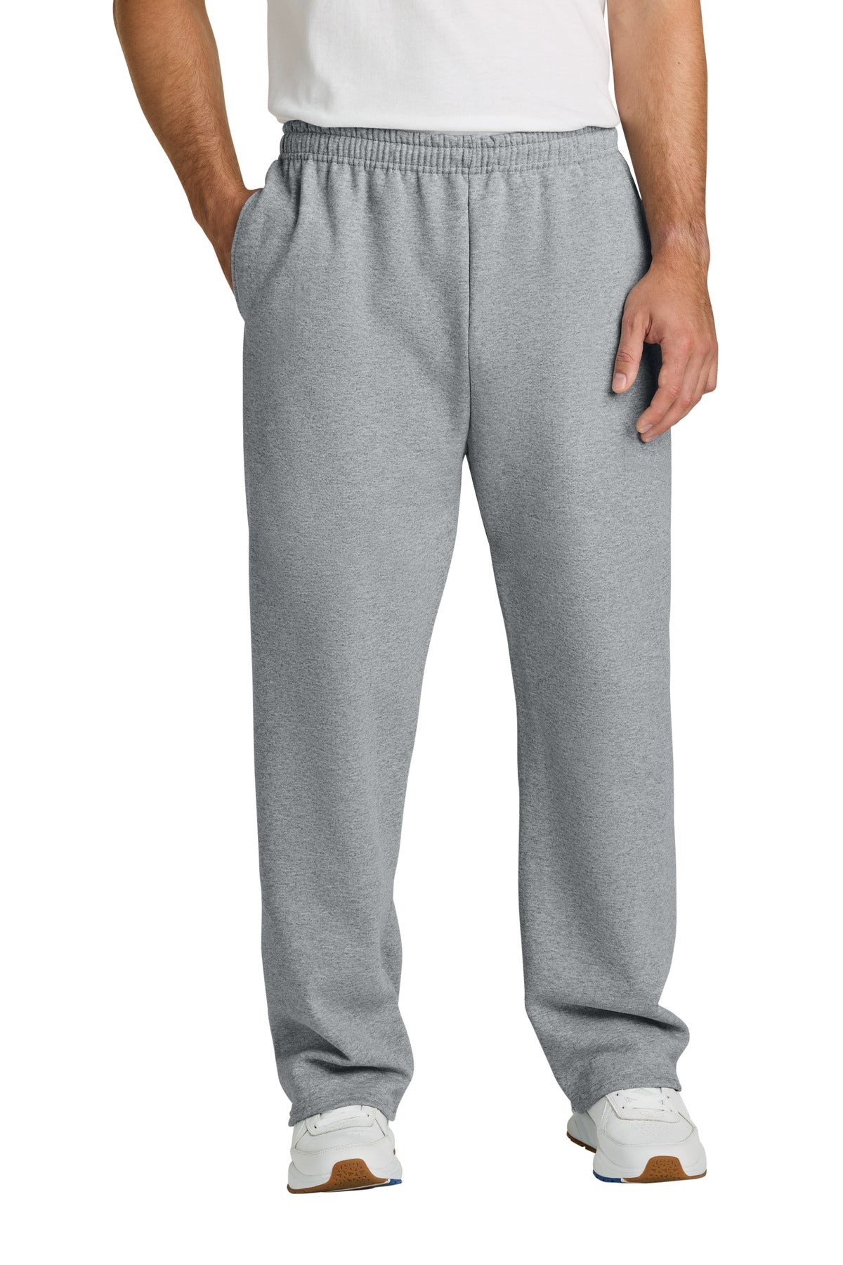 Jerzees NuBlend Open Bottom Pant with Pockets. 974MP - Athletic Heather