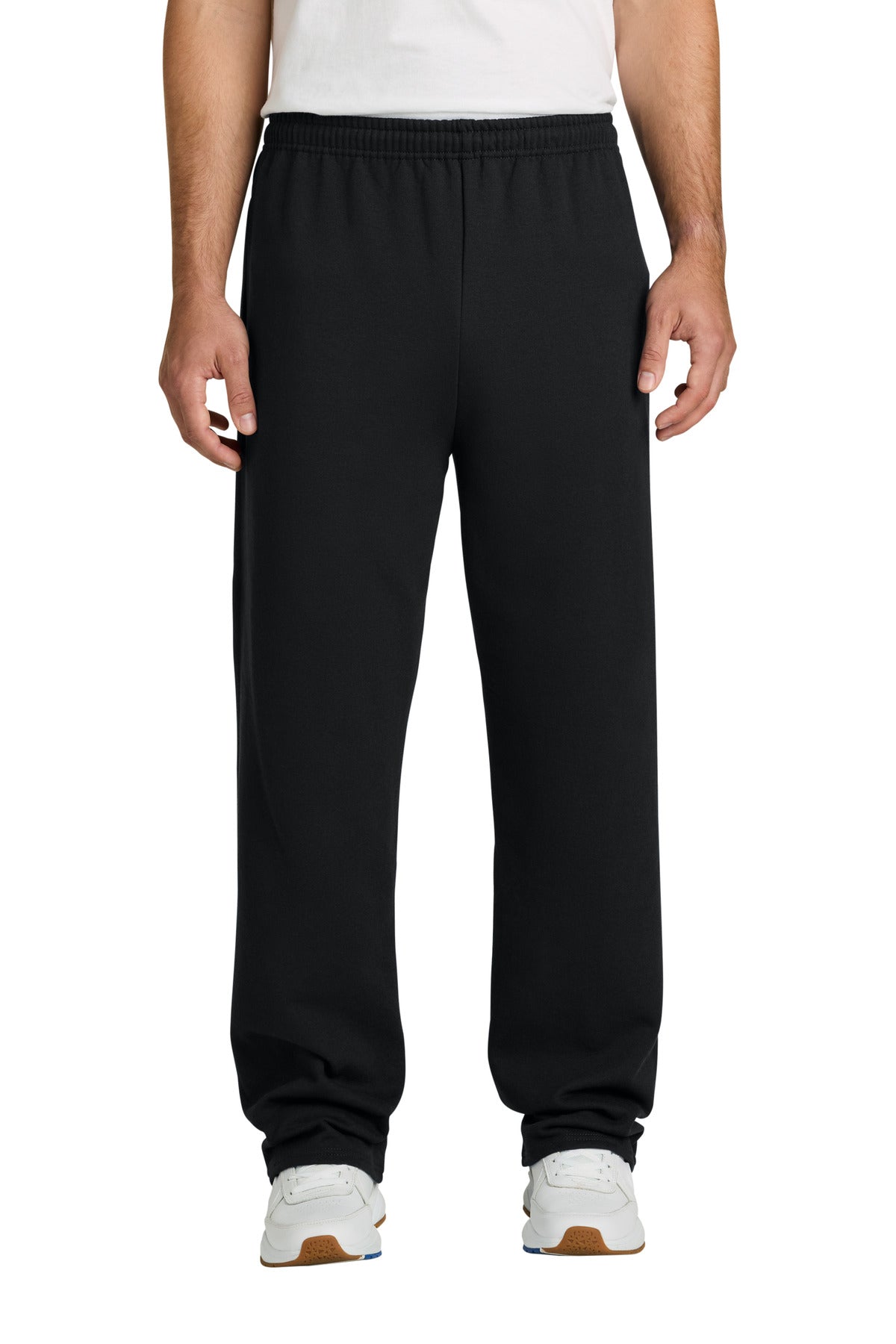 Jerzees NuBlend Open Bottom Pant with Pockets. 974MP - Black