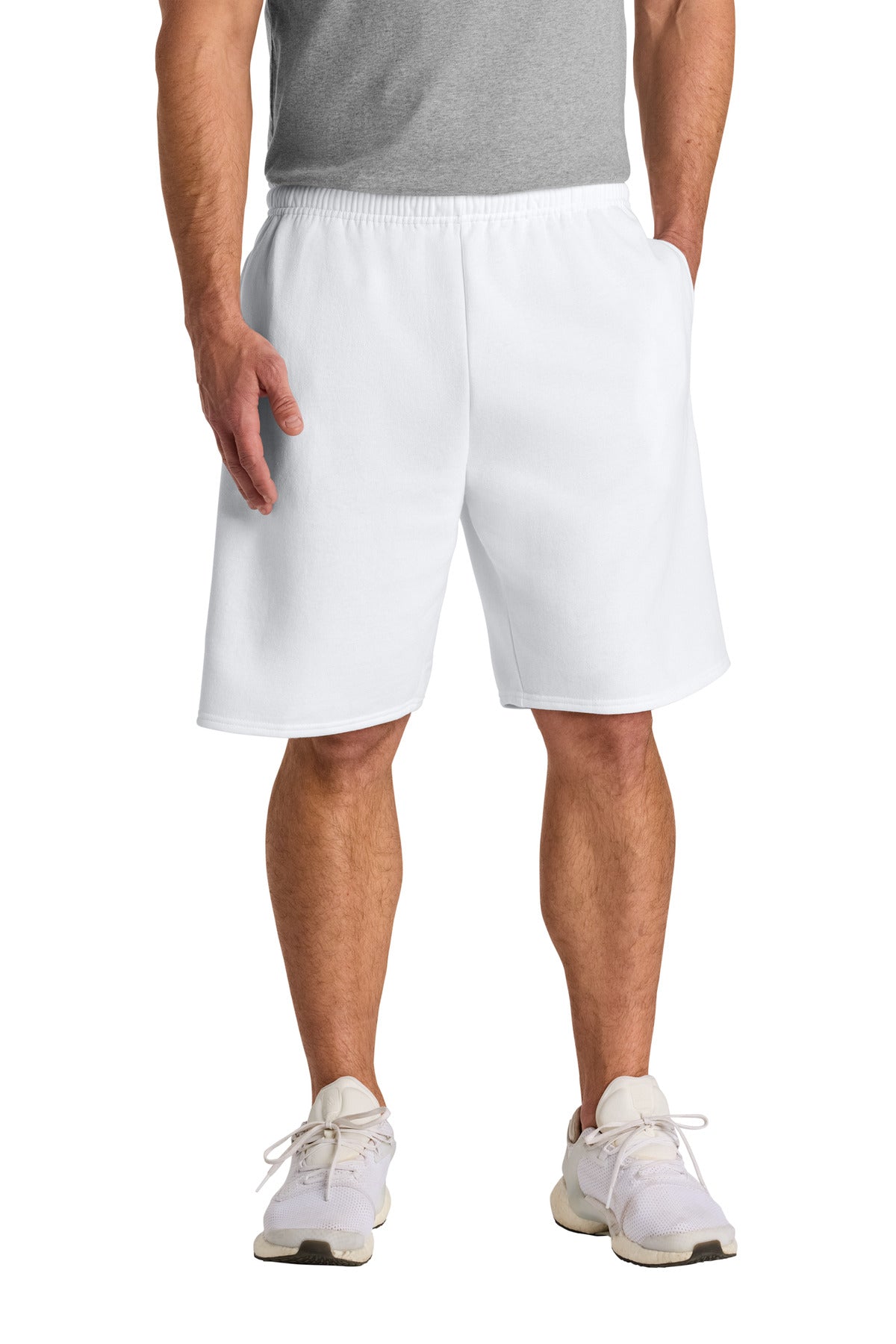 Jerzees Unisex NuBlend Pocketed Sweat Short 978MP - White