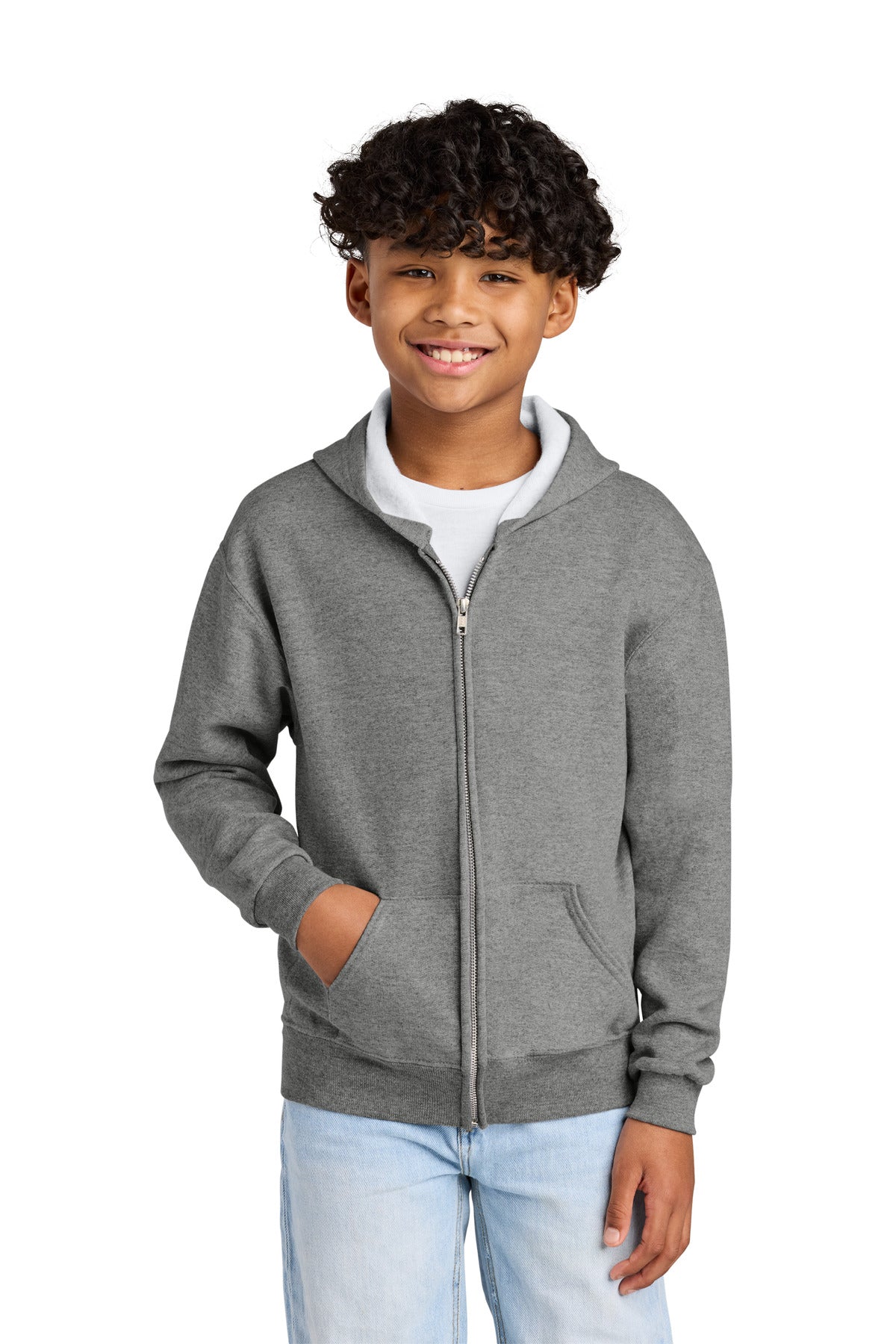 Jerzees - Youth NuBlend Full-Zip Hooded Sweatshirt