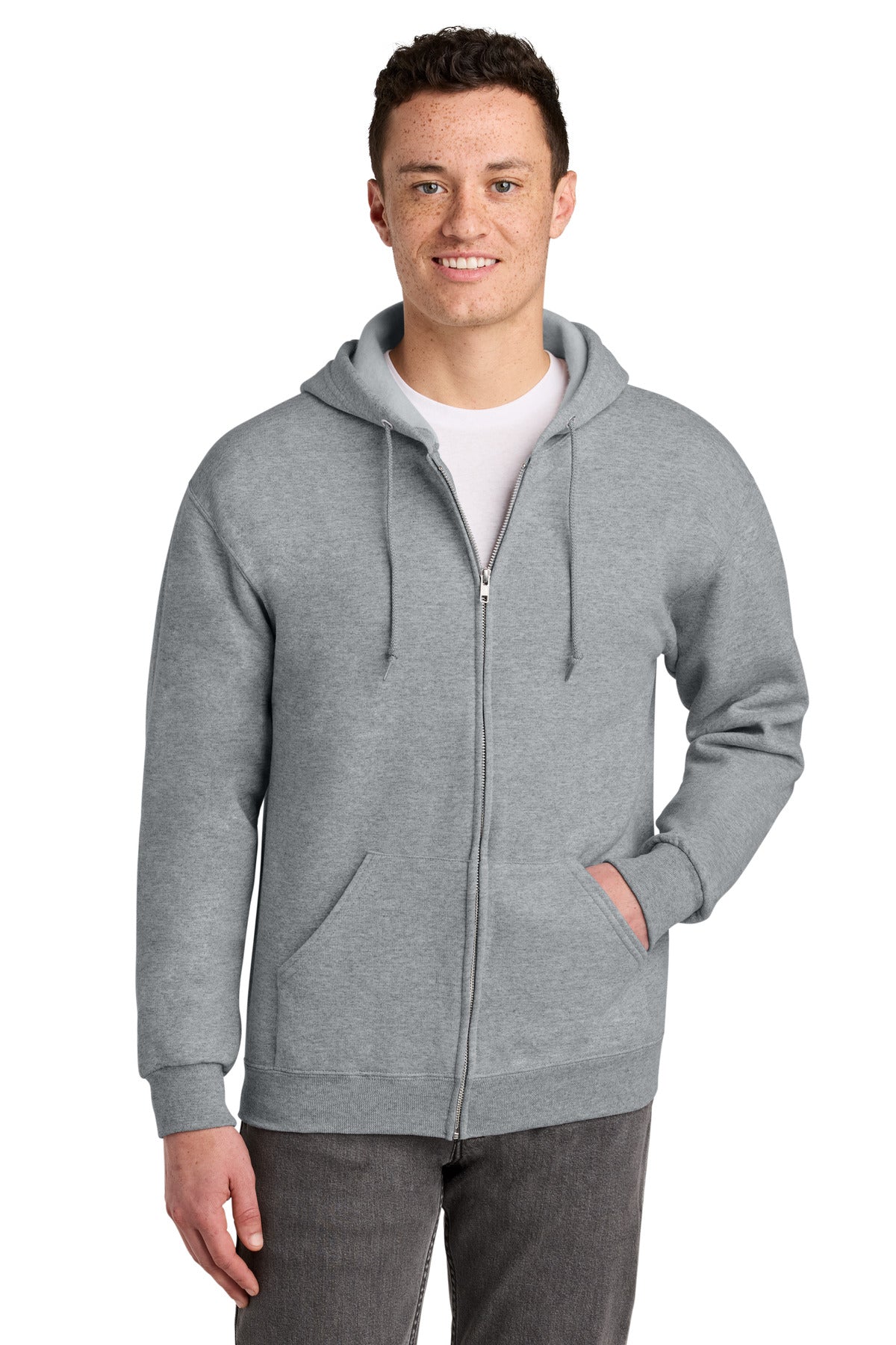 Jerzees - NuBlend Full-Zip Hooded Sweatshirt.  993M - Athletic Heather