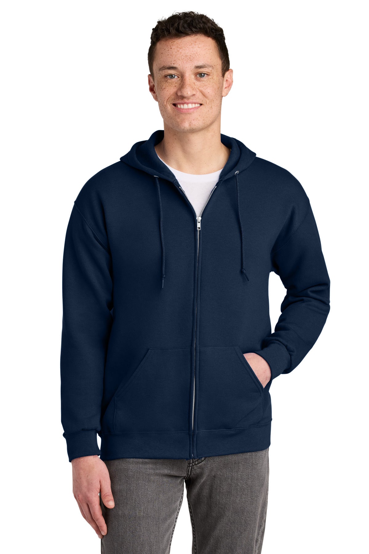 Jerzees - NuBlend Full-Zip Hooded Sweatshirt.  993M - J. Navy