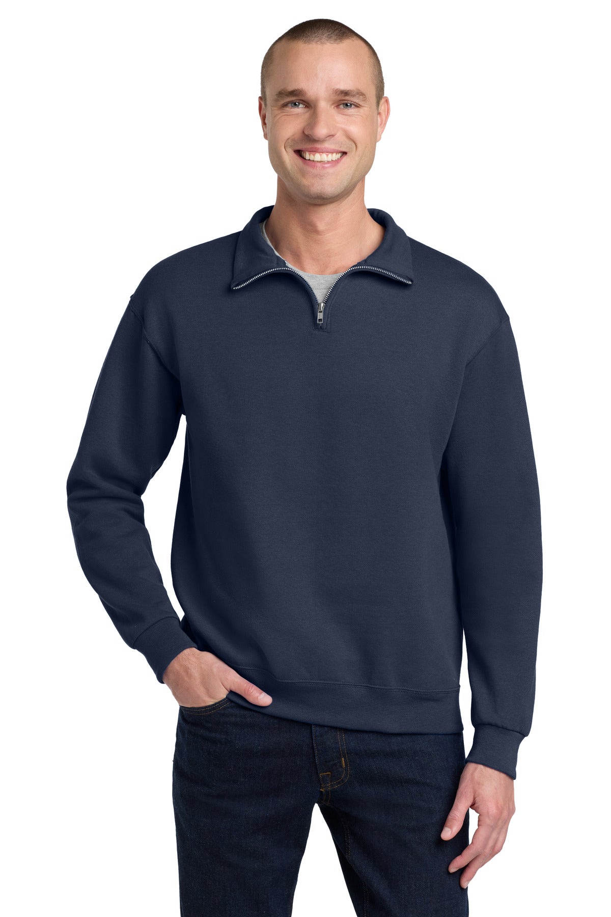 Jerzees - NuBlend 1/4-Zip Cadet Collar Sweatshirt. 995M - J. Navy