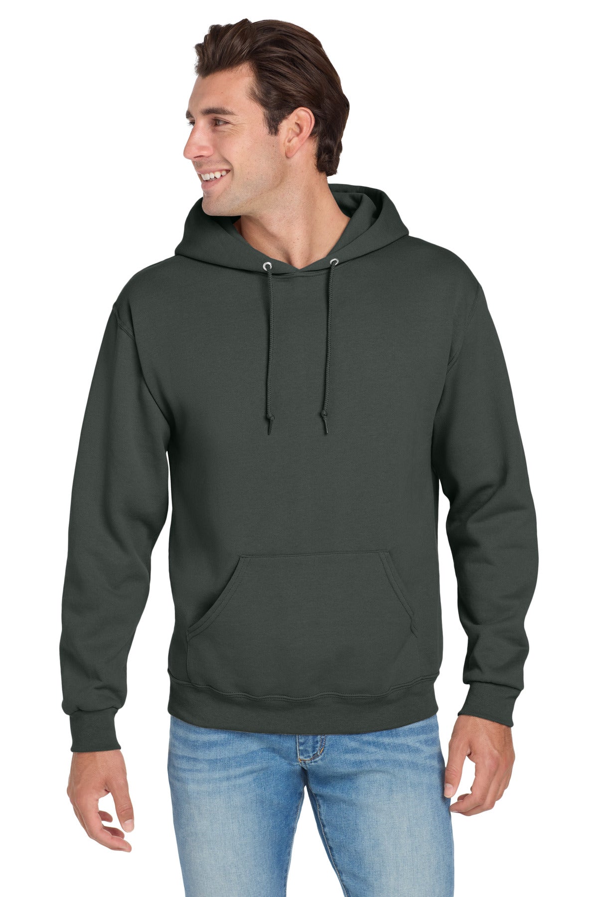 Jerzees NuBlend Pullover Hooded Sweatshirt.  996M - Charcoal Grey