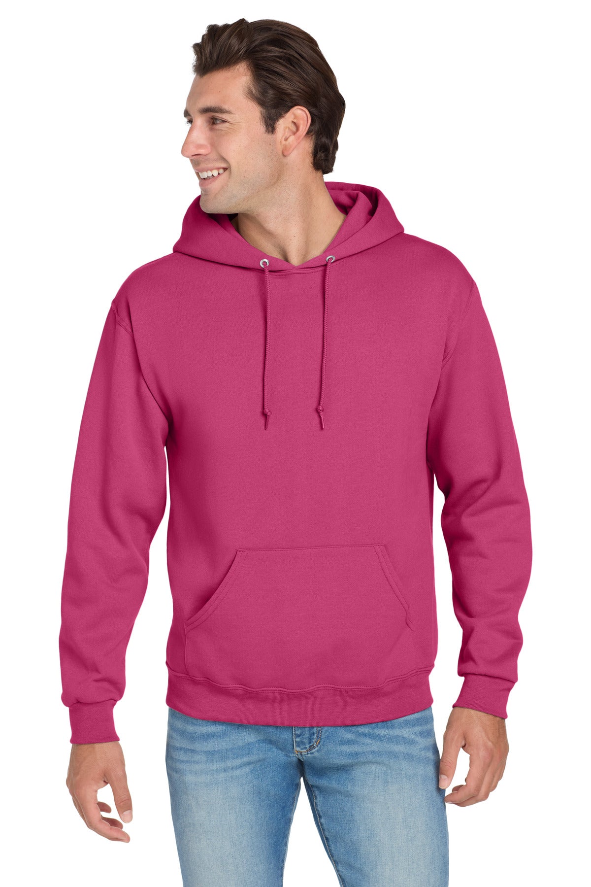 Jerzees NuBlend Pullover Hooded Sweatshirt.  996M - Cyber Pink