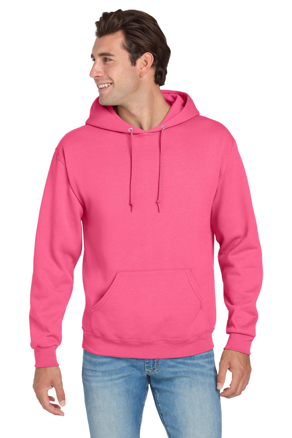 Jerzees NuBlend Pullover Hooded Sweatshirt.  996M - Neon Pink