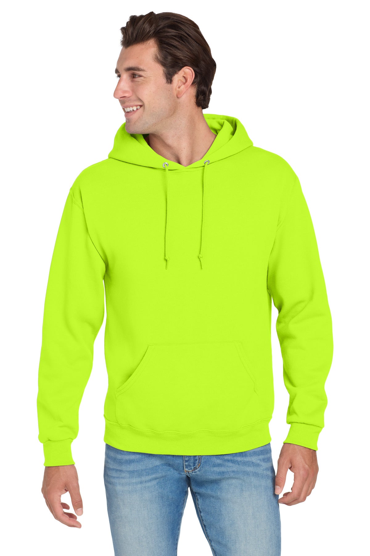 Jerzees NuBlend Pullover Hooded Sweatshirt.  996M - Safety Green