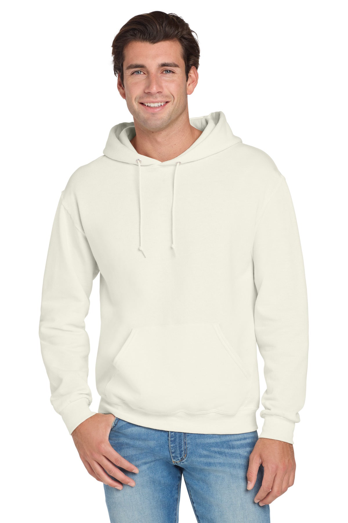 Jerzees NuBlend Pullover Hooded Sweatshirt.  996M - Sweet Cream Heather