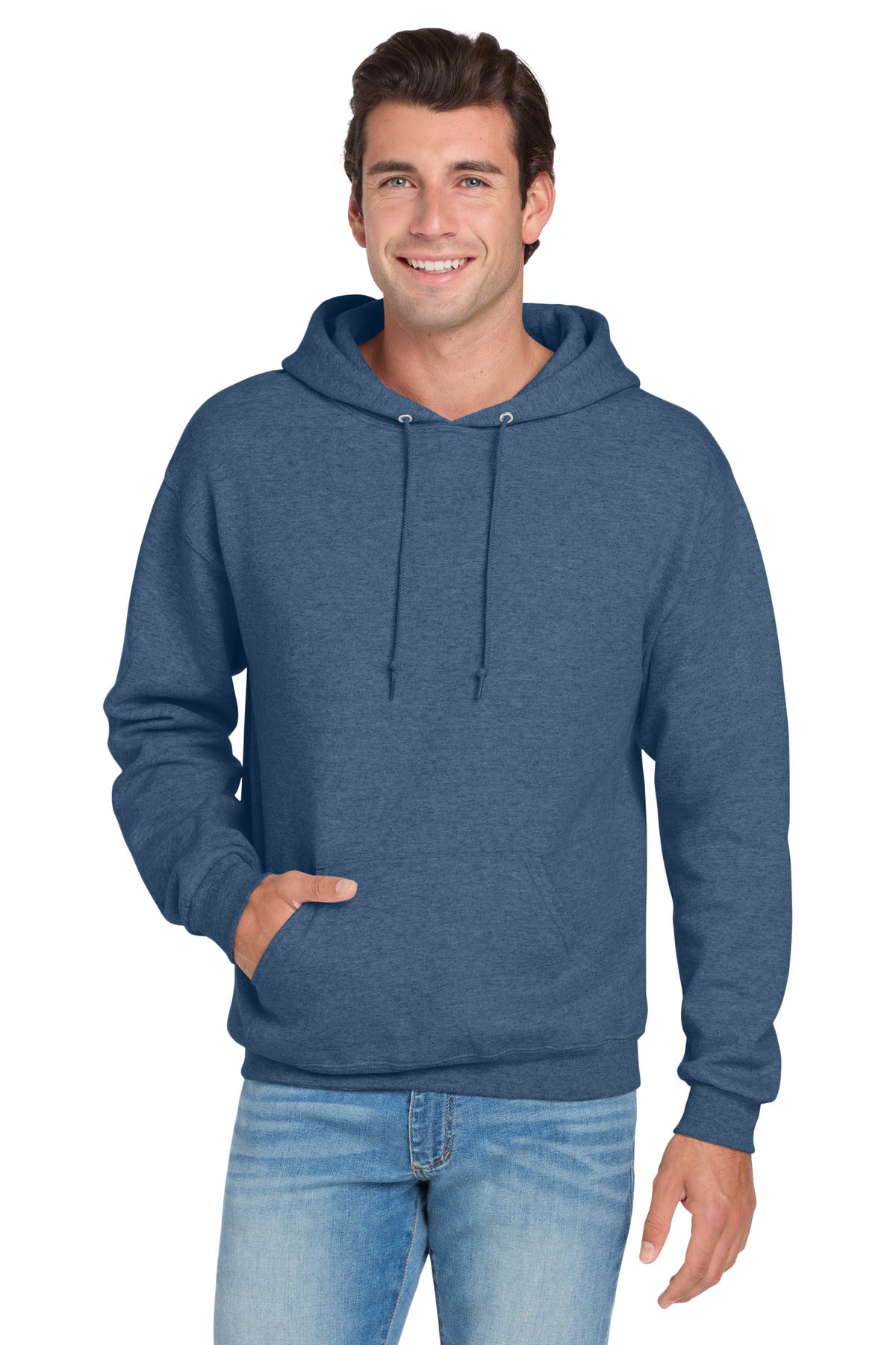 Jerzees NuBlend Pullover Hooded Sweatshirt.  996M - Vintage Heather Blue