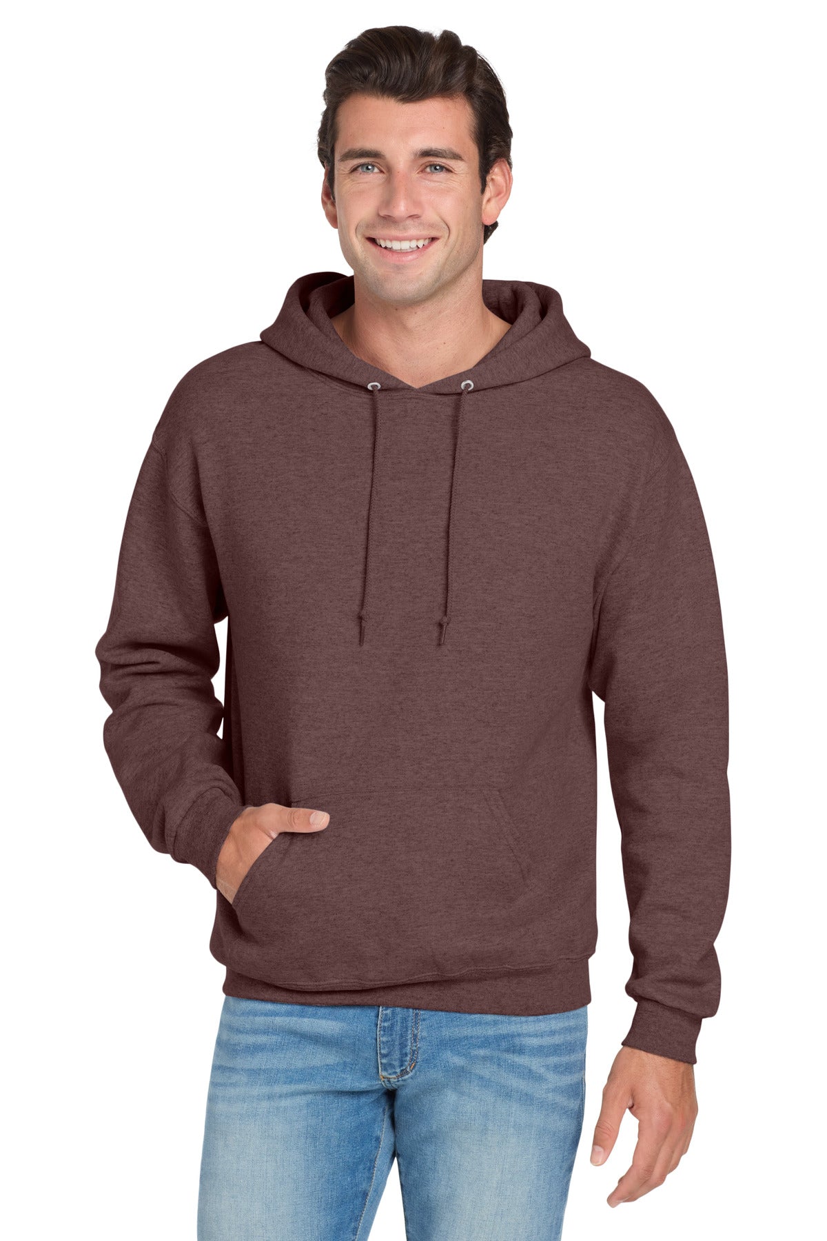 Jerzees NuBlend Pullover Hooded Sweatshirt.  996M - Vintage Heather Maroon