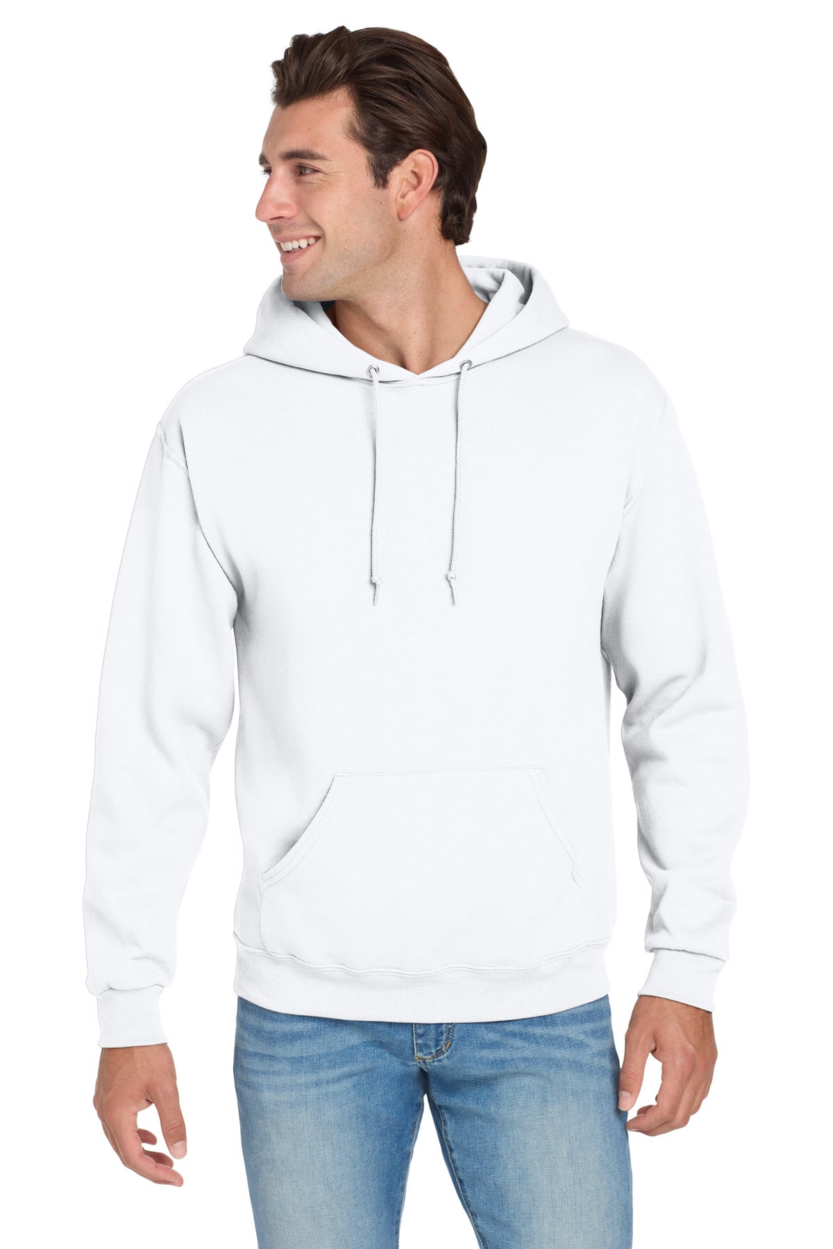 Jerzees NuBlend Pullover Hooded Sweatshirt.  996M - White