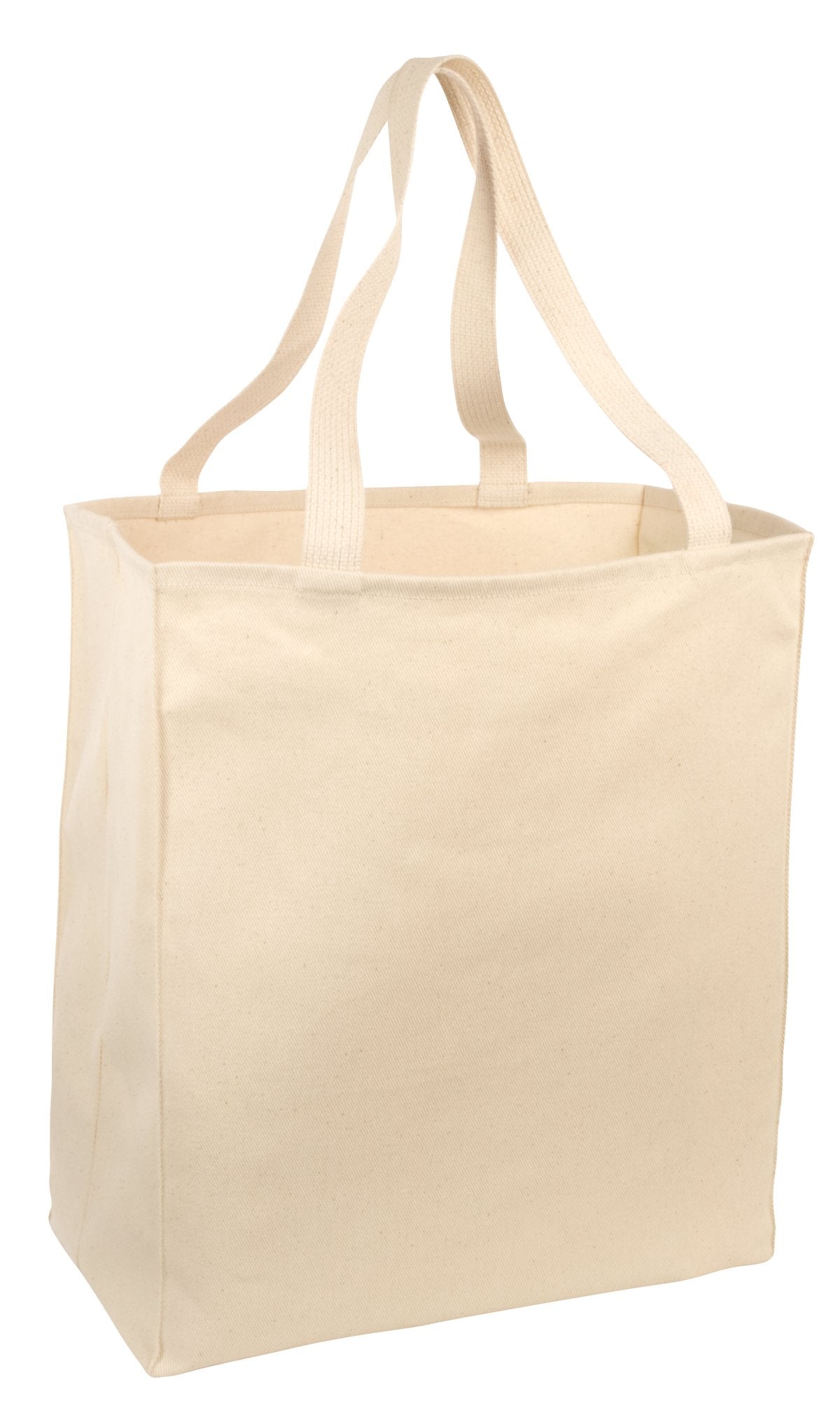 Port Authority Ideal Twill Over-the-Shoulder Grocery Tote. B110 - Natural