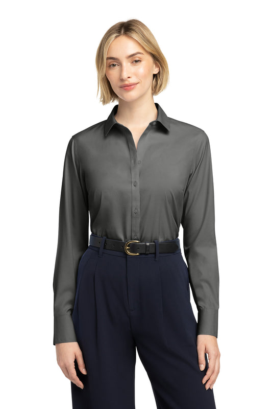 Brooks Brothers Women's Wrinkle-Free Stretch Pinpoint Shirt BB18001 - Deep Black