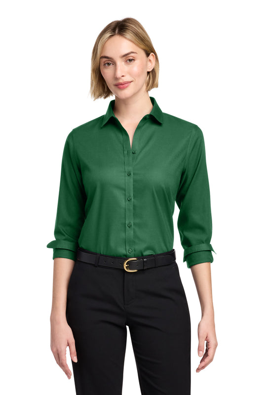 Brooks Brothers Women's Wrinkle-Free Stretch Nailhead Shirt BB18003 - Club Green
