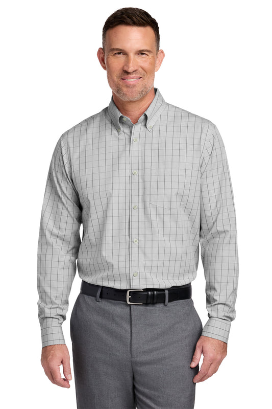 Brooks Brothers Wrinkle-Free Stretch Patterned Shirt BB18008 - Shadow Grey