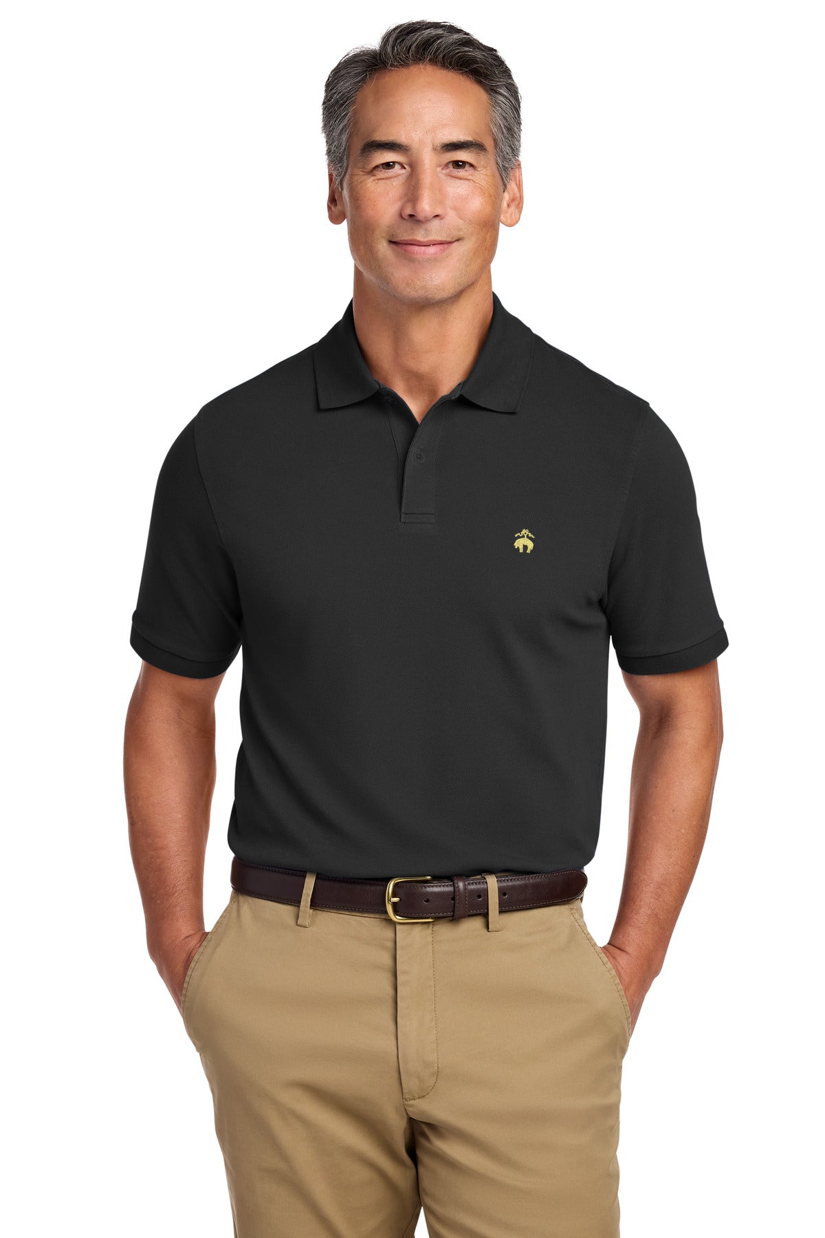 Brooks Brothers Pima Cotton Pique Polo BB18200 - Deep Black