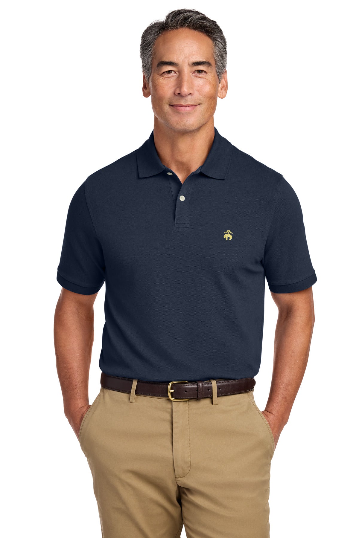 Brooks Brothers Pima Cotton Pique Polo BB18200 - Navy Blazer