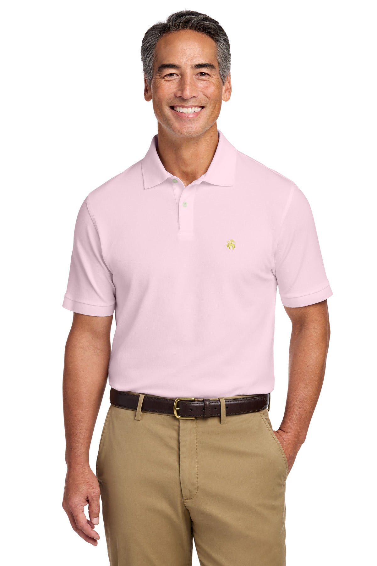 Brooks Brothers Pima Cotton Pique Polo BB18200 - Pearl Pink
