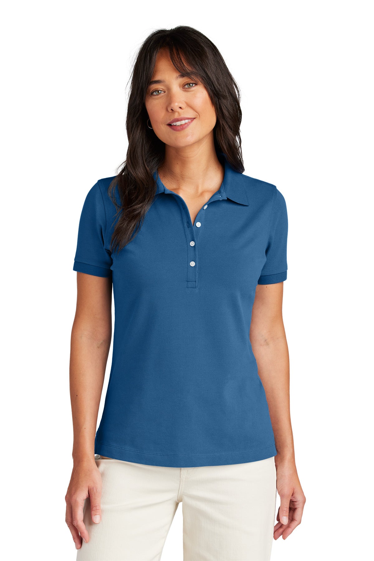 Brooks Brothers Women's Pima Cotton Pique Polo BB18201 - Charter Blue