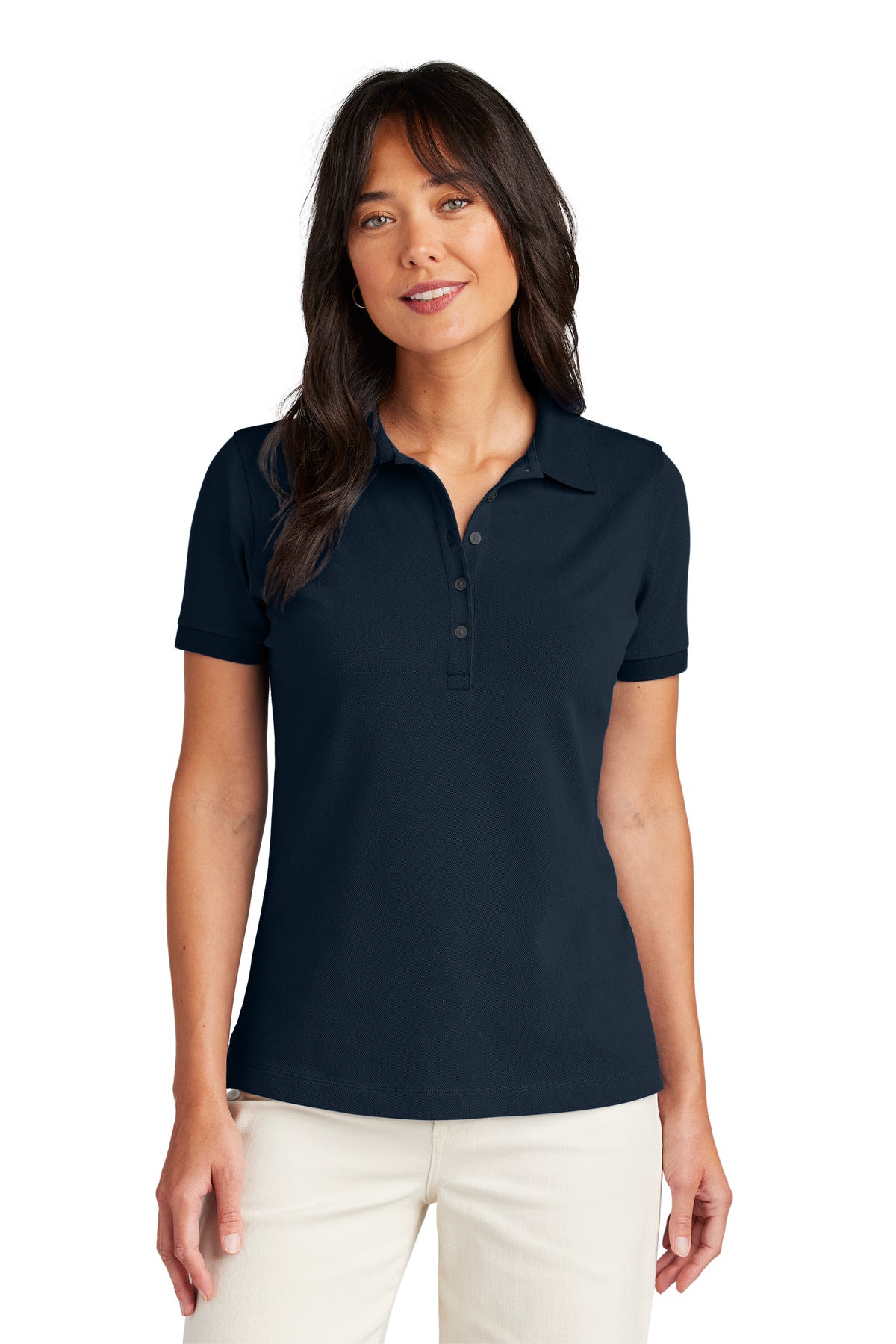 Brooks Brothers Women's Pima Cotton Pique Polo BB18201 - Navy Blazer
