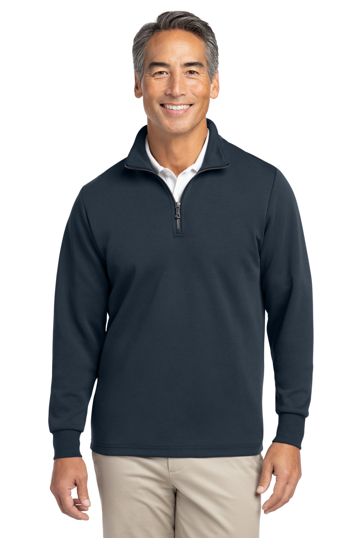 Brooks Brothers Double-Knit 1/4-Zip BB18206 - Night Navy