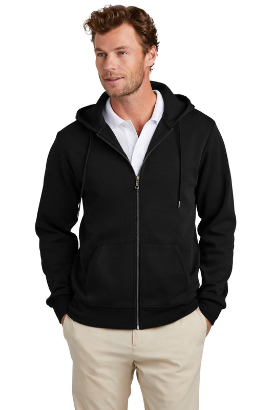 Brooks Brothers Double-Knit Full-Zip Hoodie BB18208 - Deep Black