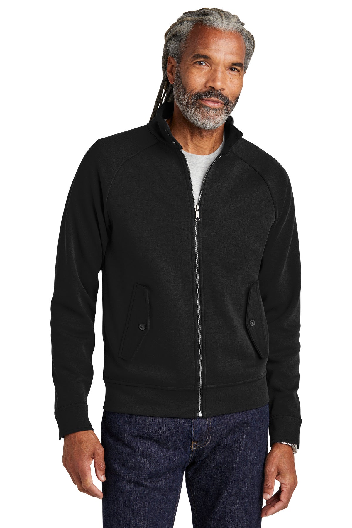 Brooks Brothers Double-Knit Full-Zip BB18210 - Deep Black