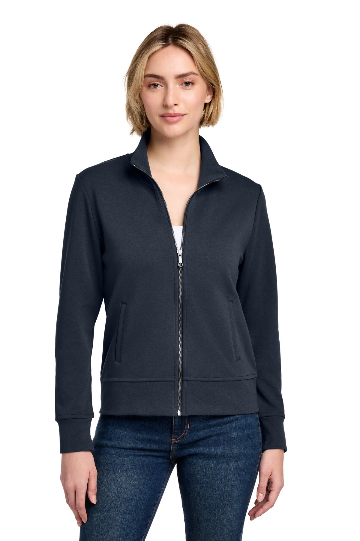 Brooks Brothers Women's Double-Knit Full-Zip BB18211 - Night Navy