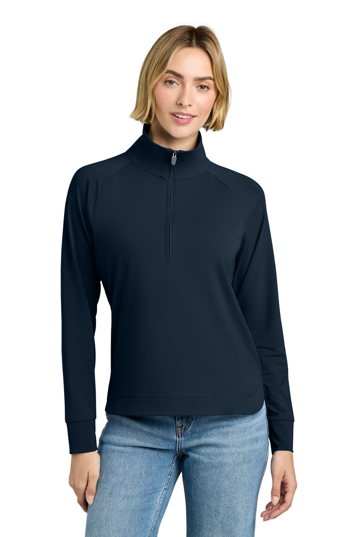 Brooks Brothers Women's Luxe Performance 1/4-Zip BB18215 - Navy Blazer