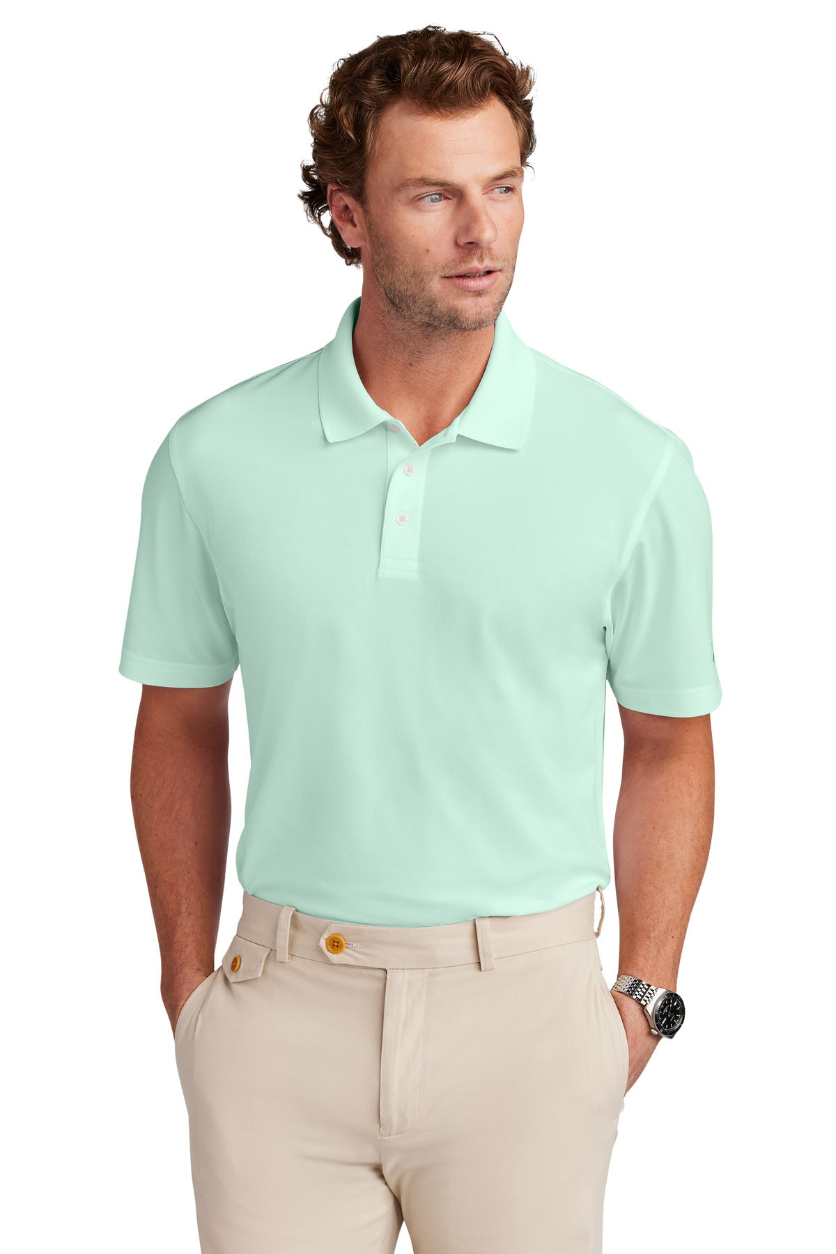 Brooks Brothers Mesh Pique Performance Polo BB18220 - Soft Mint