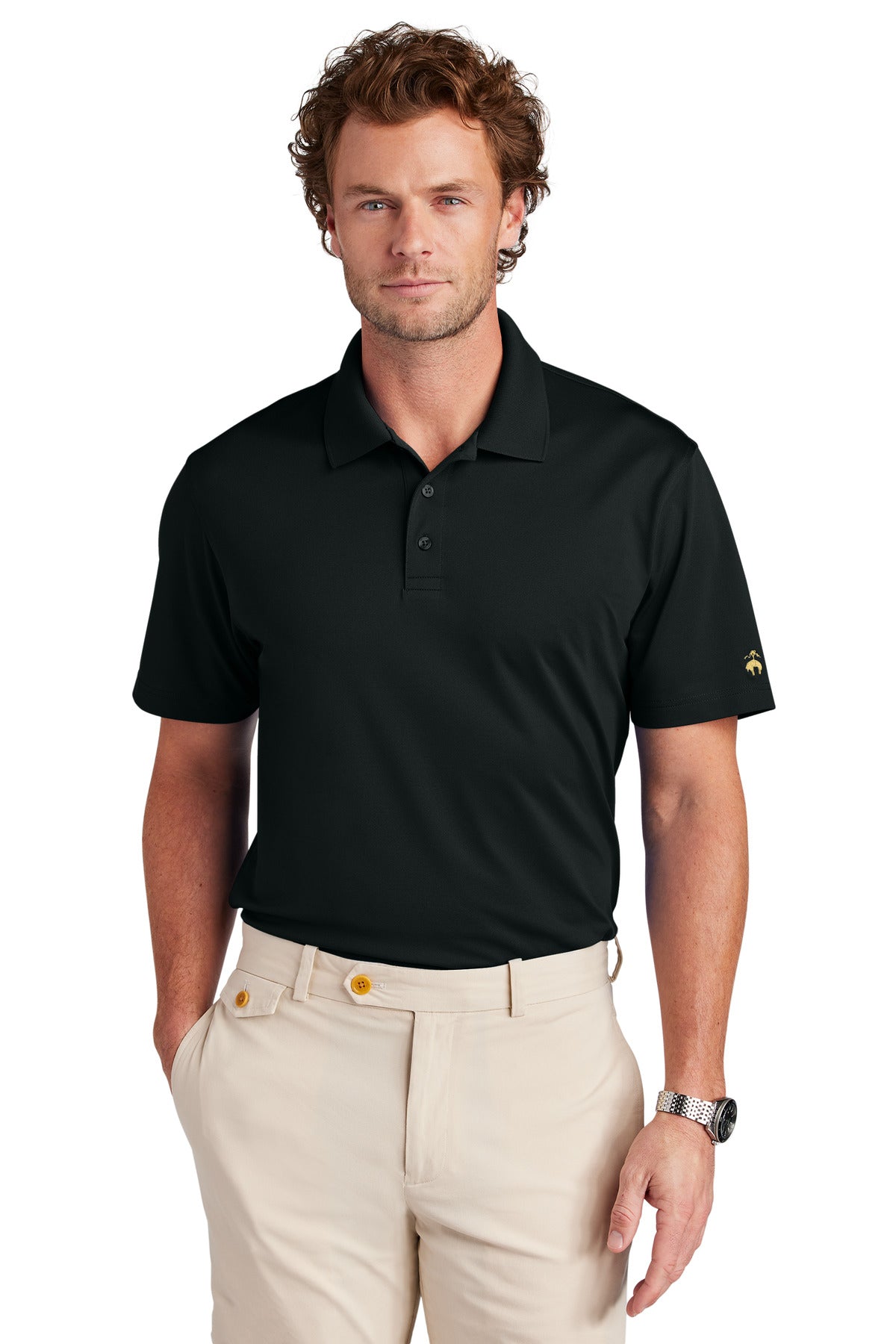 Brooks Brothers Mesh Pique Performance Polo BB18220 - Deep Black