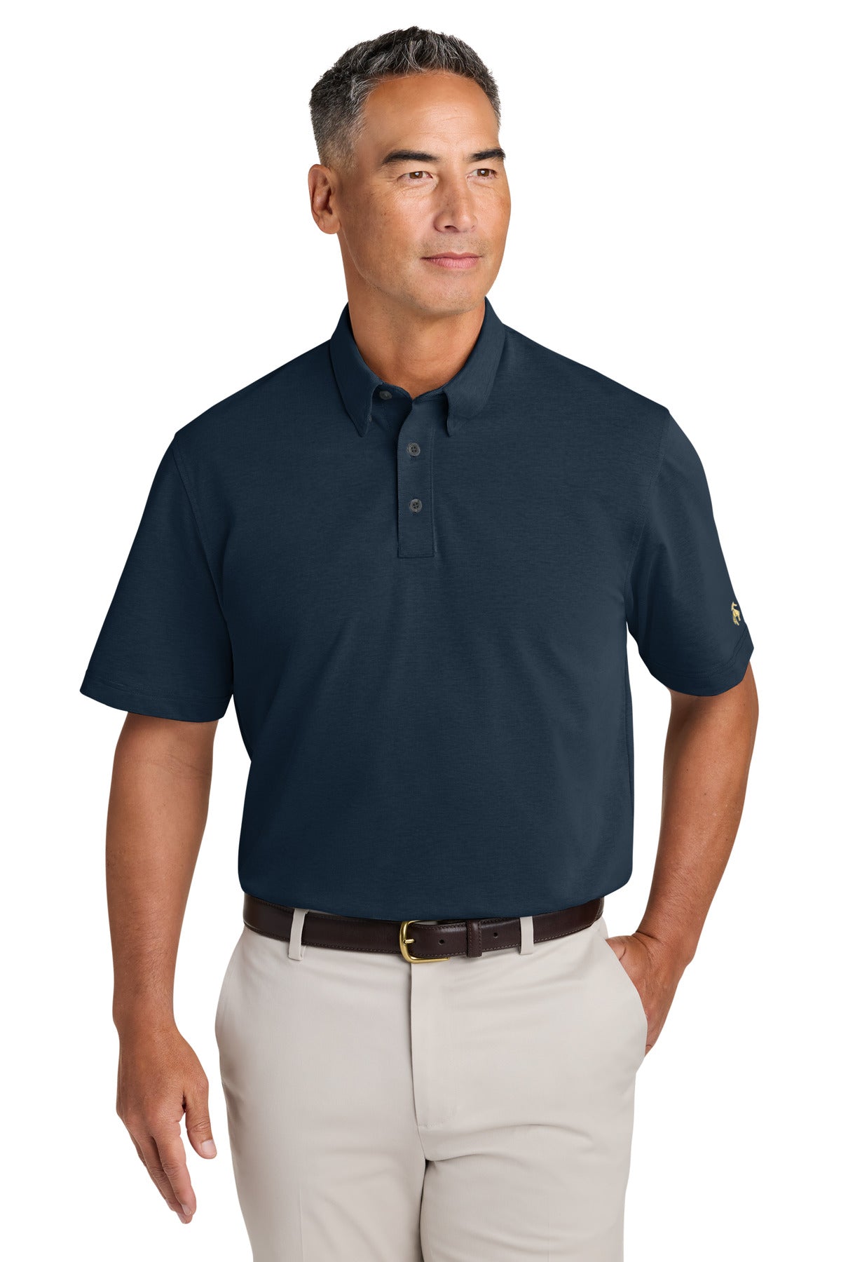 Brooks Brothers Pinpoint Pique Dress Polo BB18222 - Navy Blazer