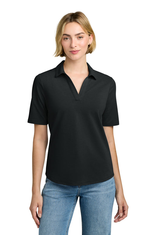 Brooks Brothers Women's Pinpoint Pique Polo BB18223 - Deep Black