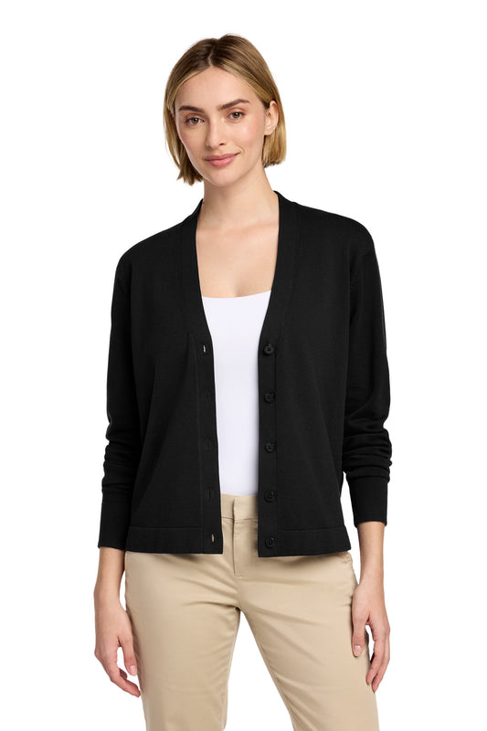 Brooks Brothers Women's Cotton Stretch Cardigan Sweater BB18405 - Deep Black