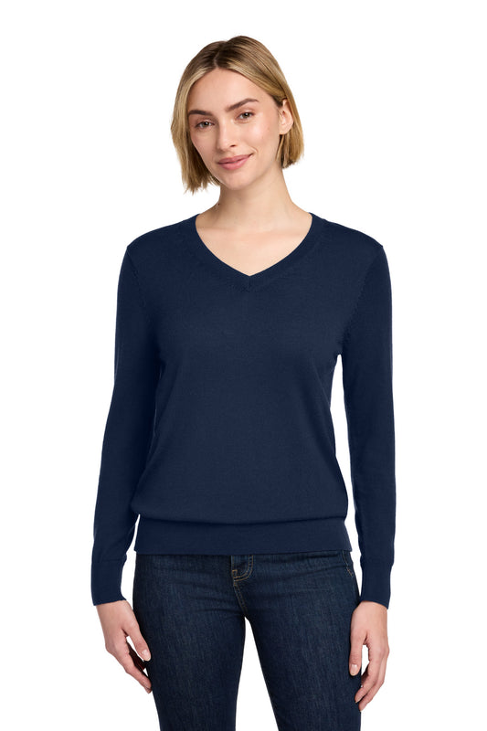 Brooks Brothers Women's Washable Merino V-Neck Sweater BB18411 - Navy Blazer