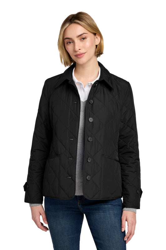 Brooks Brothers Women's Quilted Jacket BB18601 - Deep Black