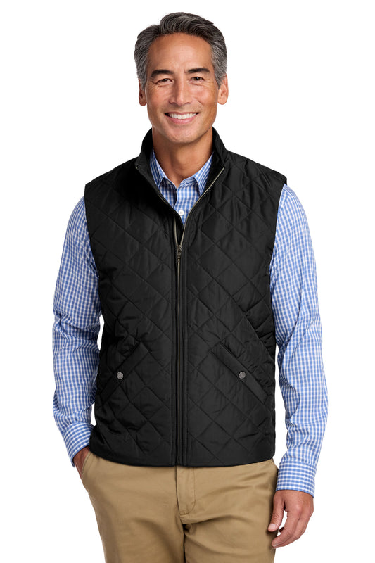 Brooks Brothers Quilted Vest BB18602 - Deep Black