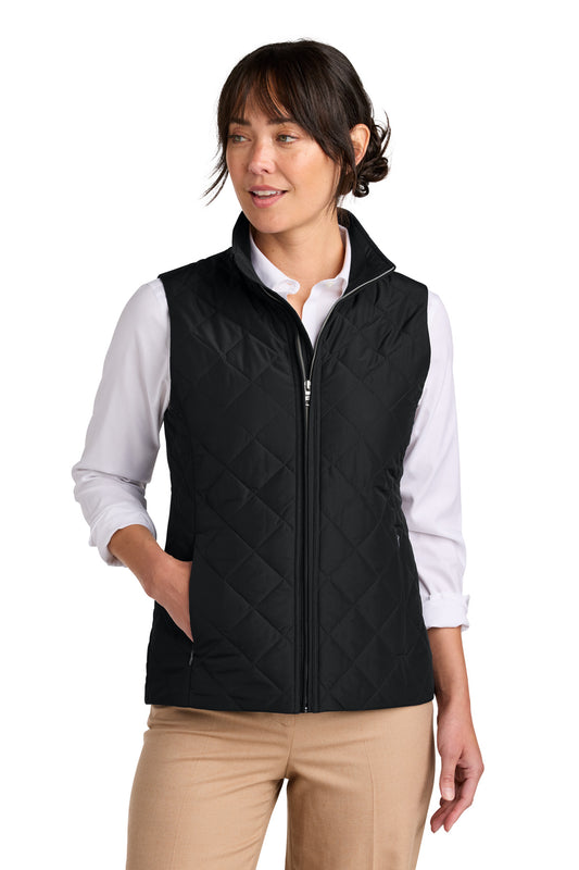 Brooks Brothers Women's Quilted Vest BB18603 - Deep Black