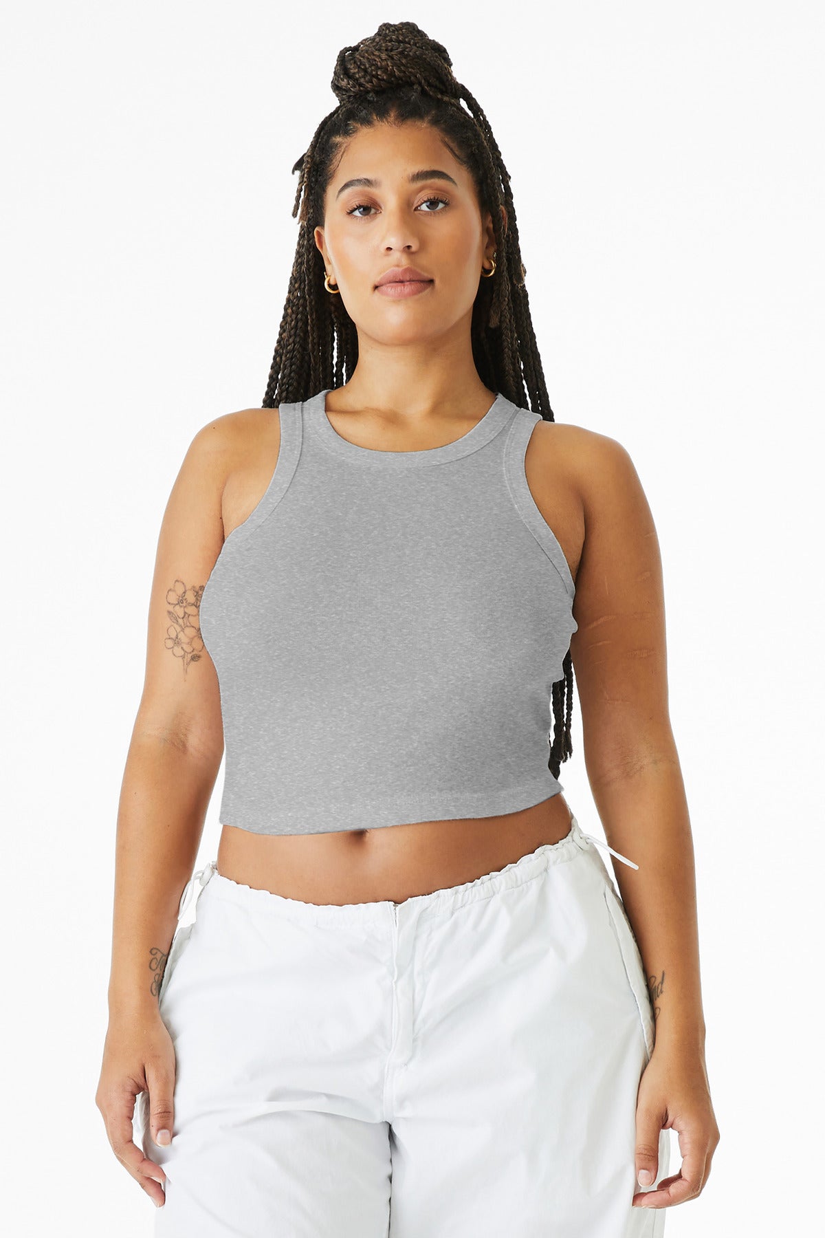 BELLA+CANVAS Women's Micro Rib Racer Tank BC1019 - Athletic Heather