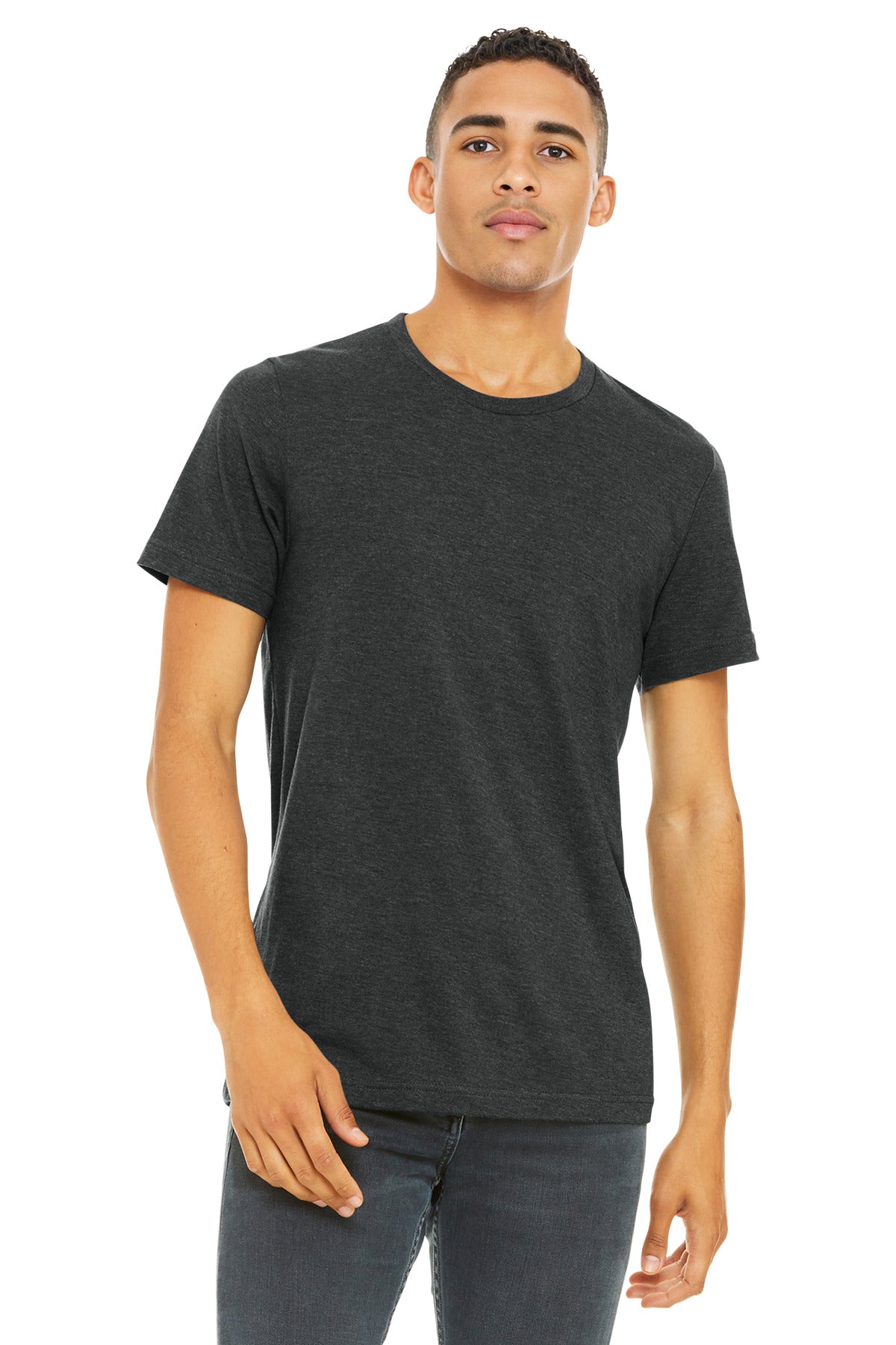 BELLA+CANVAS  Unisex Heather CVC Short Sleeve Tee. BC3001CVC - Dark Grey Heather
