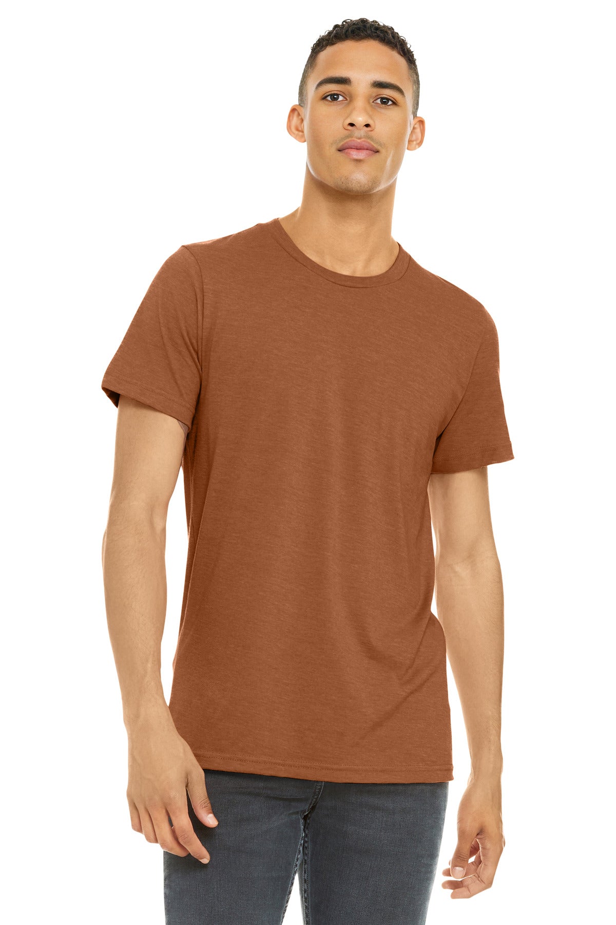 BELLA+CANVAS  Unisex Heather CVC Short Sleeve Tee. BC3001CVC - Heather Autumn