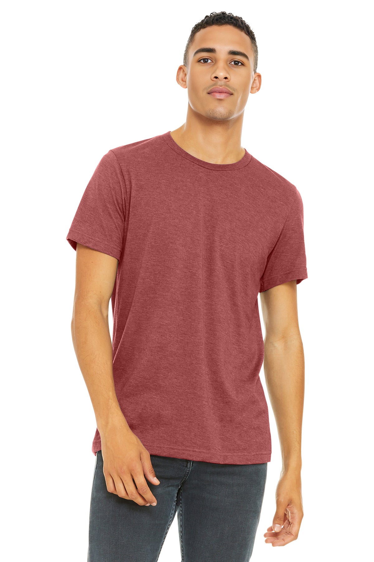 BELLA+CANVAS  Unisex Heather CVC Short Sleeve Tee. BC3001CVC - Heather Canvas Red