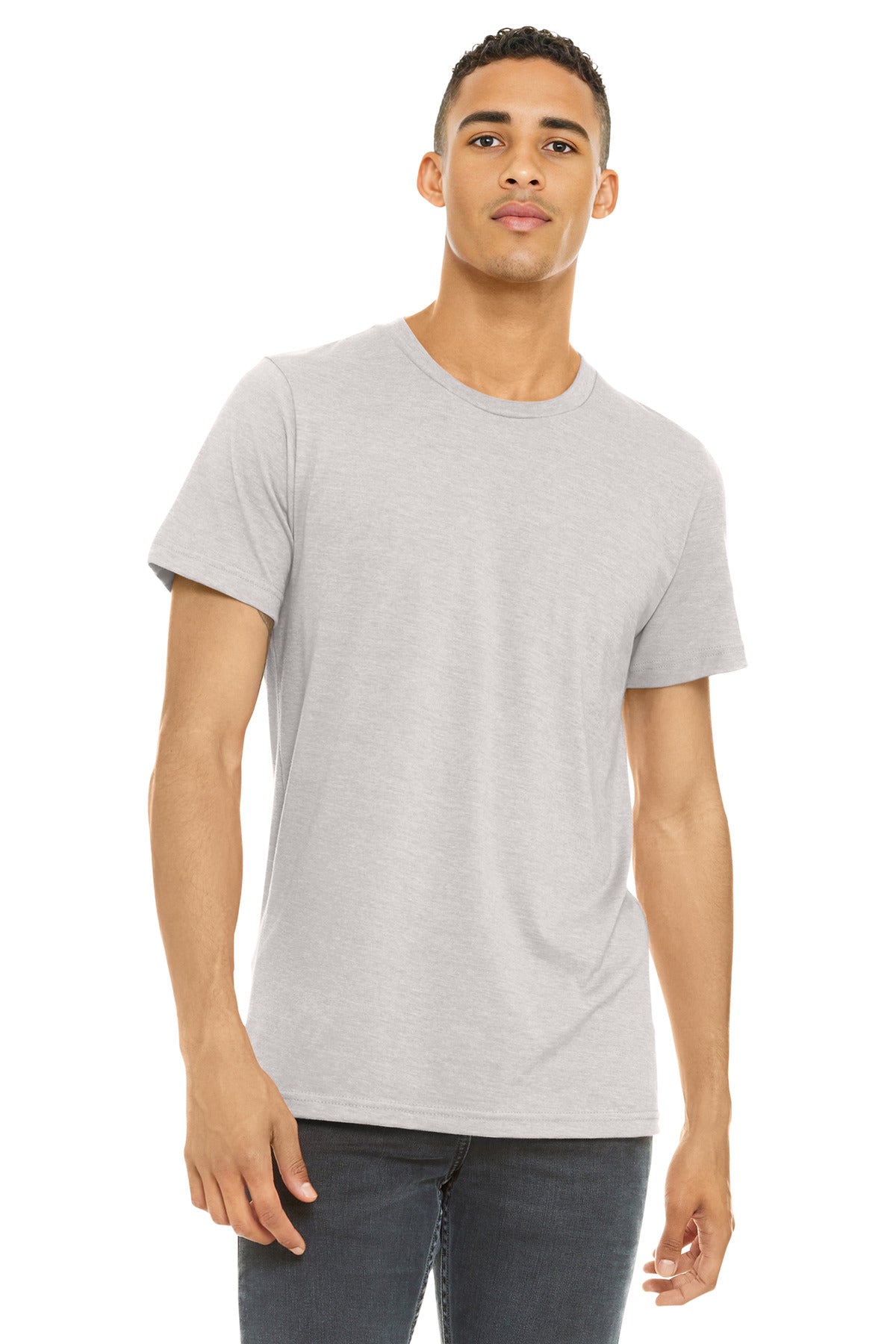 BELLA+CANVAS  Unisex Heather CVC Short Sleeve Tee. BC3001CVC - Heather Cool Grey