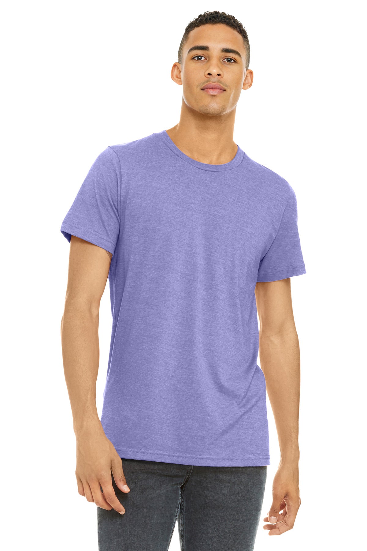 BELLA+CANVAS  Unisex Heather CVC Short Sleeve Tee. BC3001CVC - Heather Dark Lavender