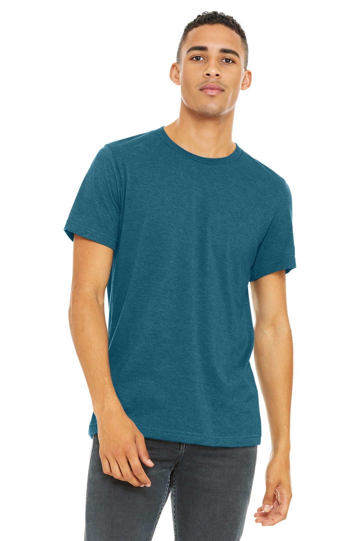 BELLA+CANVAS  Unisex Heather CVC Short Sleeve Tee. BC3001CVC - Heather Deep Teal