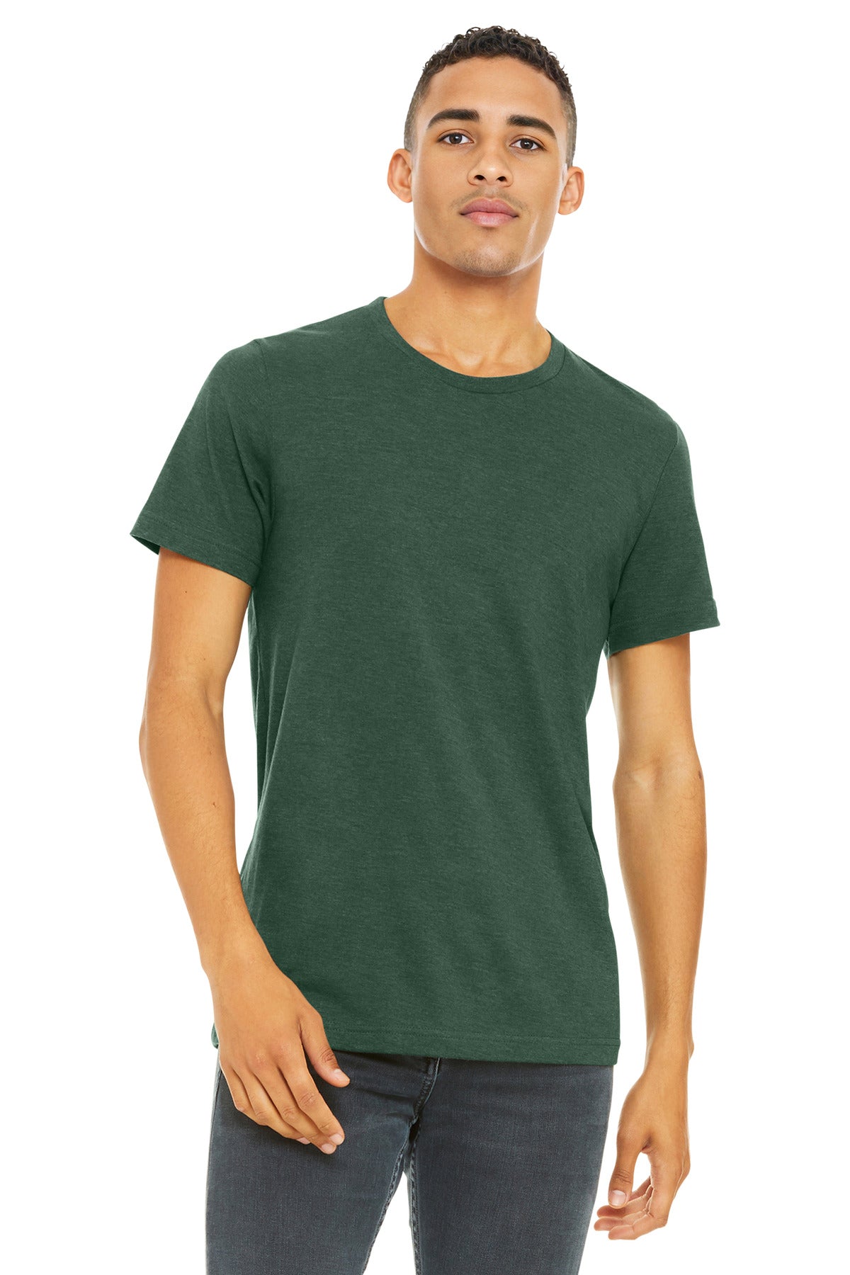 BELLA+CANVAS  Unisex Heather CVC Short Sleeve Tee. BC3001CVC - Heather Forest