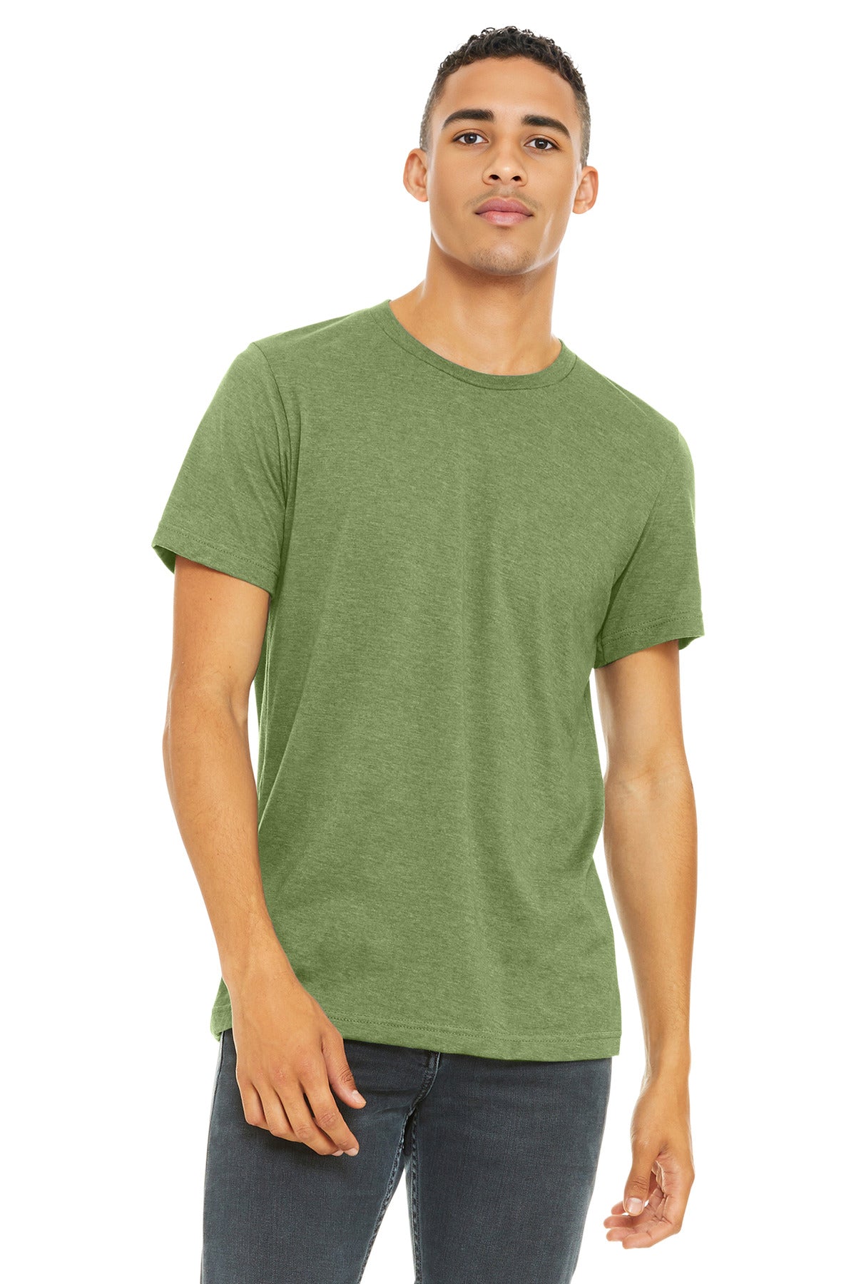 BELLA+CANVAS  Unisex Heather CVC Short Sleeve Tee. BC3001CVC - Heather Green
