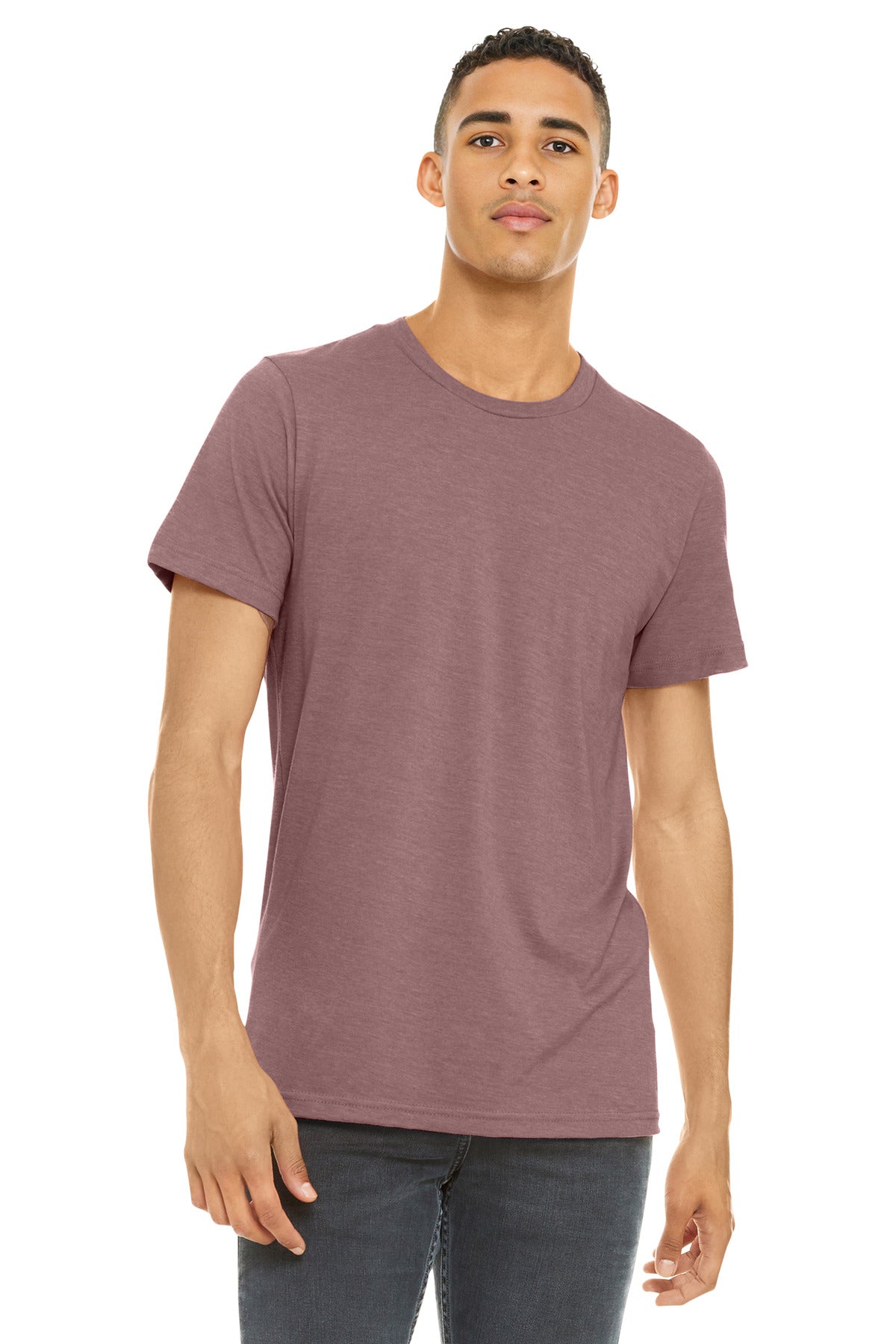 BELLA+CANVAS  Unisex Heather CVC Short Sleeve Tee. BC3001CVC - Heather Mauve