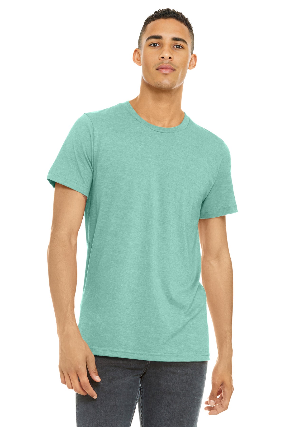 BELLA+CANVAS  Unisex Heather CVC Short Sleeve Tee. BC3001CVC - Heather Mint